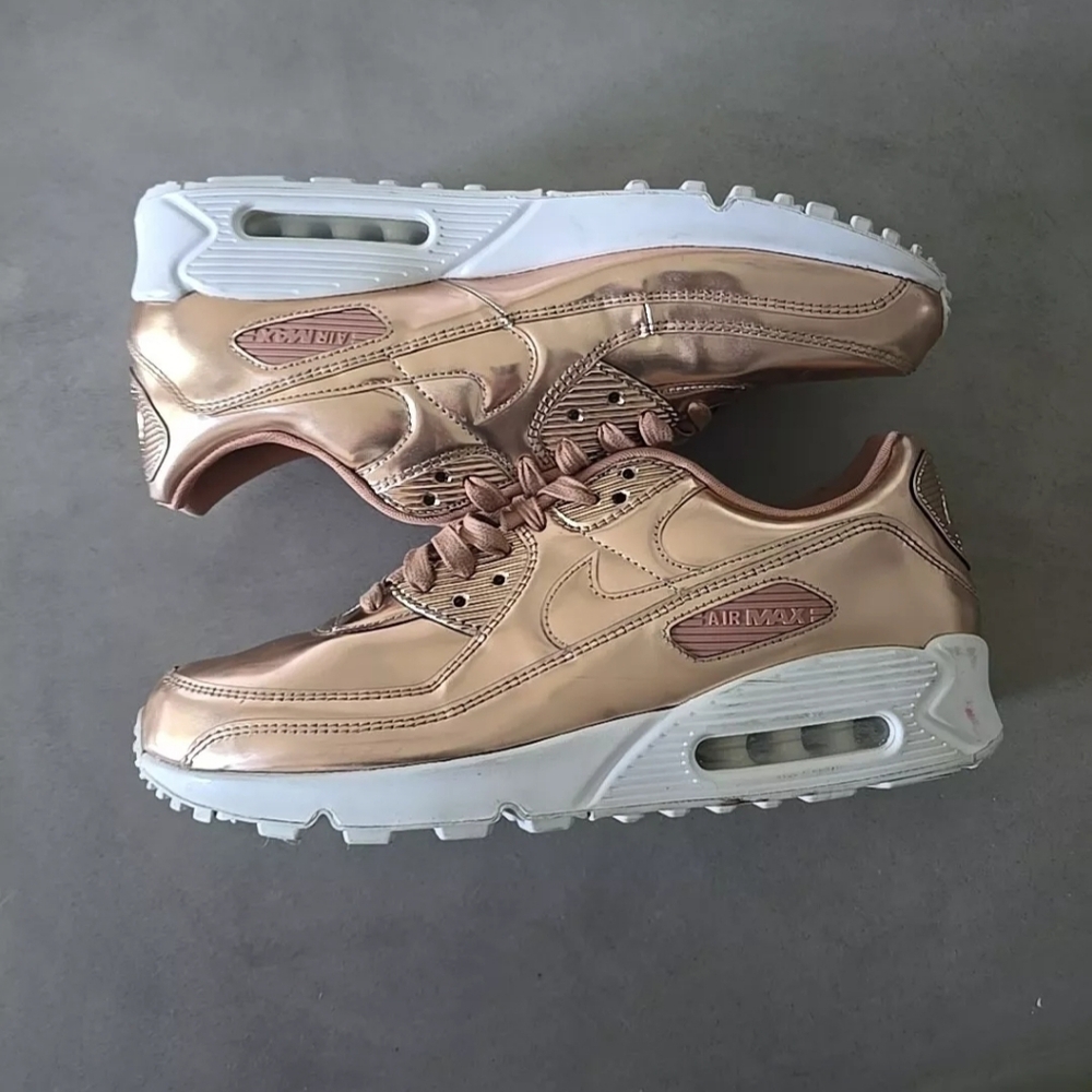 Nike Air Max 90 SP Metallic Shoes Rose Gold CQ6639-600 Womens 14 / Mens 12.5 - Picture 2 of 6